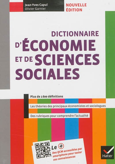 Front cover_Dictionnaire d'&eacute;conomie et de sciences sociales