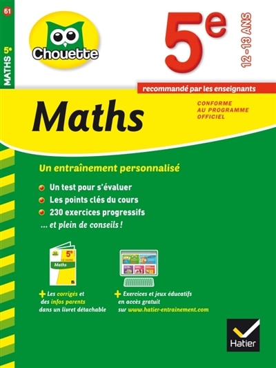 Front cover_Maths 5e, 12-13 ans