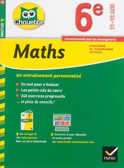 Front cover_Maths 6e, 11-12 ans