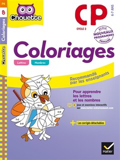 Front cover_Coloriages pour apprendre les lettres et les nombres, CP, cycle 2, 6-7 ans