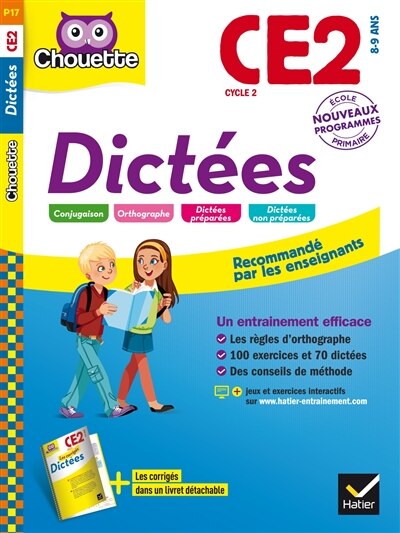 Couverture_Dict&eacute;es CE2, cycle 2, 8-9 ans