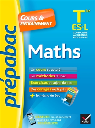 Front cover_Maths terminale ES, L