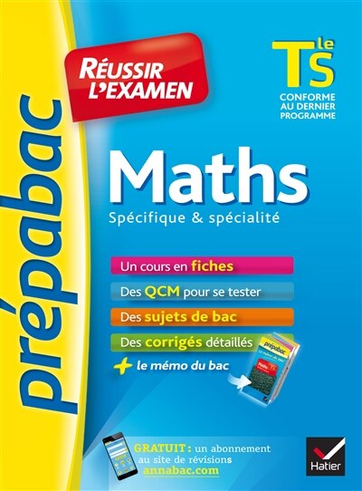 Couverture_Maths terminale S, enseignement spécifique et spécialité : réussir l'examen : nouveau programme