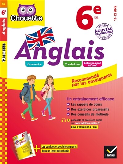 Front cover_Anglais 6e, 11-12 ans : nouveau programme