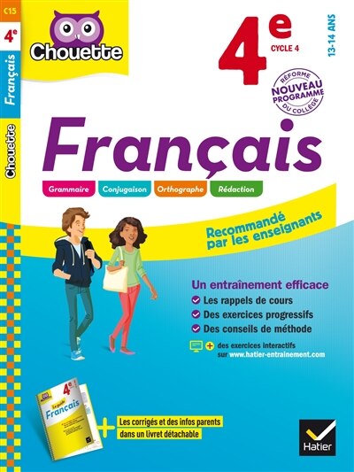 Front cover_Fran&ccedil;ais 4e cycle 4, 13-14 ans
