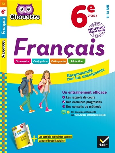 Couverture_Fran&ccedil;ais 6e, cycle 3, 11-12 ans