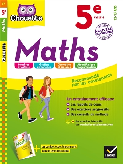 Front cover_Maths 5e, 12-13 ans