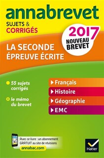 Front cover_La seconde épreuve écrite
