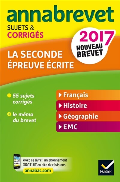 Front cover_La seconde épreuve écrite