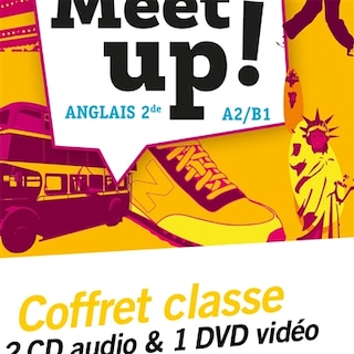 Front cover_Let's meet up!, anglais 2de A2-B1 : coffret CD audio classe + DVD vidéo