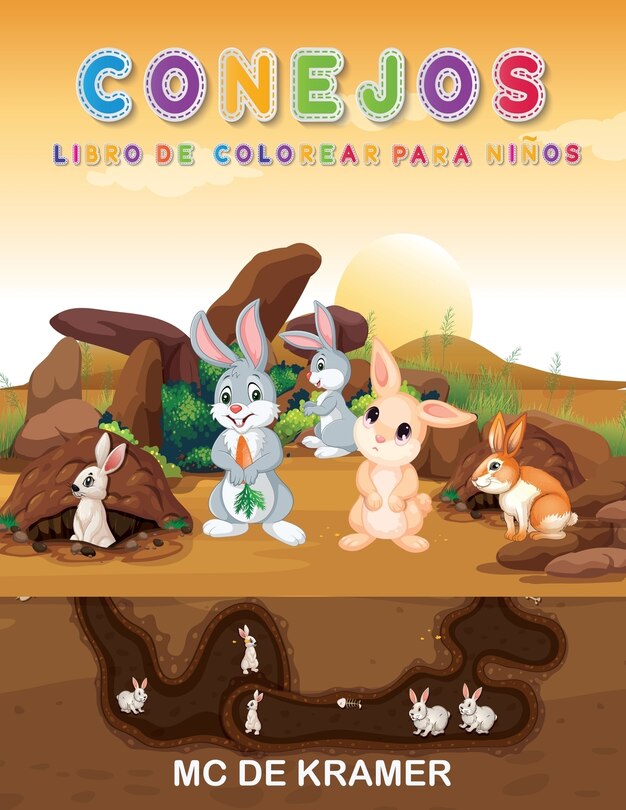 Front cover_Conejos Libro de colorear para niños