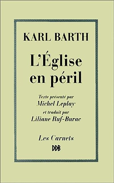 Front cover_L' Eglise en péril