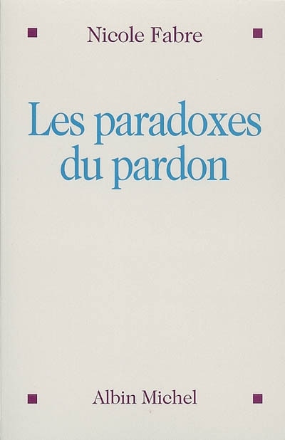 Front cover_Les paradoxes du pardon