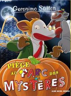 Couverture_Geronimo Stilton tome 63 Pi&egrave;ge au parc des myst&egrave;res