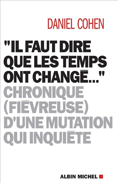 Front cover_Il faut dire que les temps ont changé