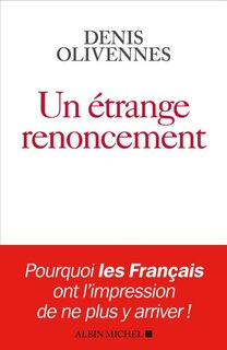 Front cover_Un étrange renoncement
