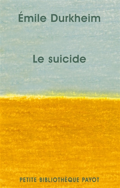 Front cover_Le suicide