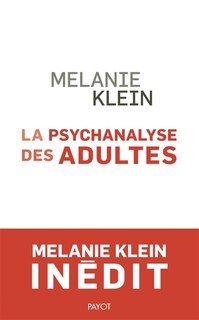 Front cover_La psychanalyse des adultes