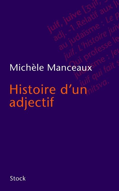 Front cover_Histoire d'un adjectif