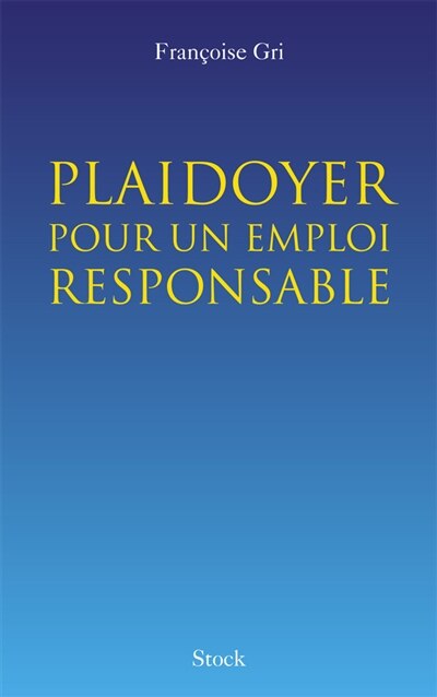 Front cover_Plaidoyer pour un emploi responsable