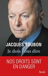 Front cover_Je dois vous dire