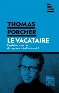 Front cover_Le vacataire : expérience vécue de la précarité à l'université