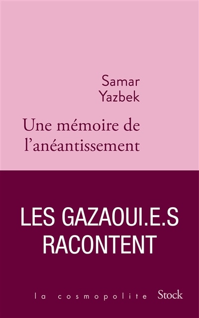 Front cover_Une mémoire de l'anéantissement