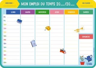 Front cover_Mon emploi du temps