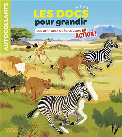 Couverture_Les animaux de la savane en action !