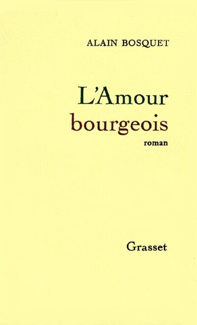 Front cover_L' amour bourgeois