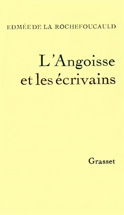 Front cover_L' Angoisse et les écrivains