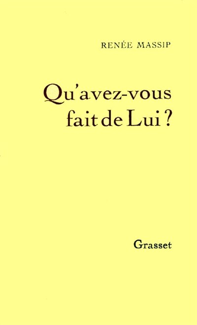 Front cover_Qu'avez-vous fait de lui ?