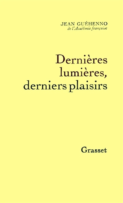 Front cover_Dernières lumières, derniers plaisirs