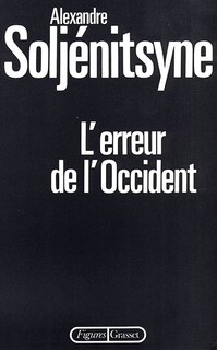 Front cover_L' erreur de l'Occident