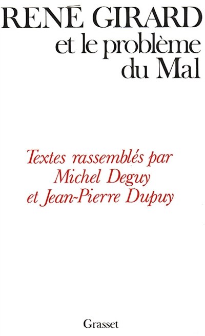 Front cover_René Girard et le problème du mal