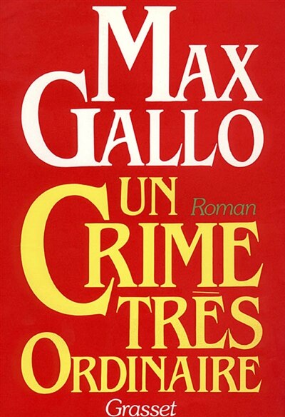 Front cover_Un crime très ordinaire