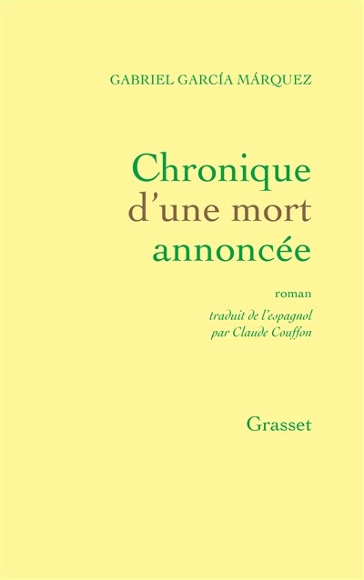 Front cover_Chronique d'une mort annoncée
