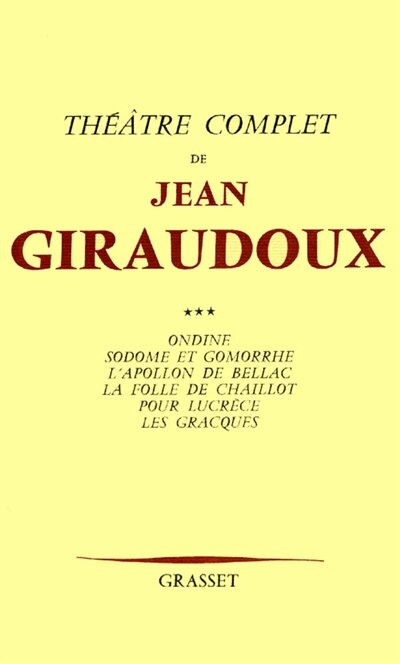 Couverture_Ondine ; Sodome et Gomorrhe ; L'Apollon de Bellac
