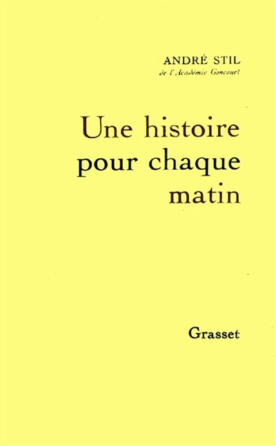 Front cover_Une Histoire pour chaque matin