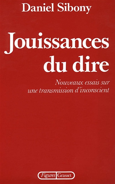 Front cover_Jouissances du dire