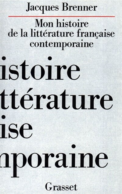 Couverture_Mon histoire de la littérature française contemporaine