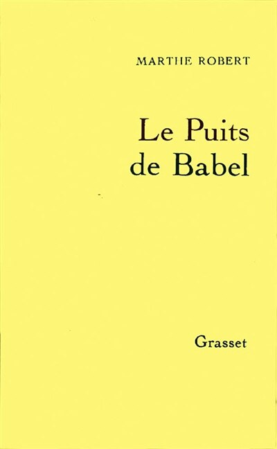 Front cover_Le Puits de Babel