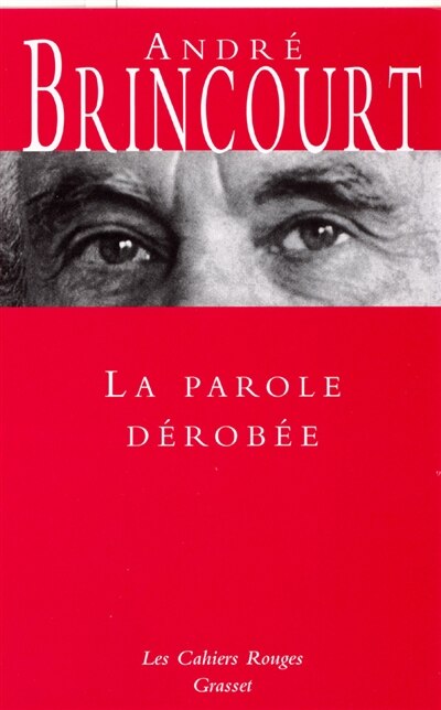 Front cover_La parole dérobée
