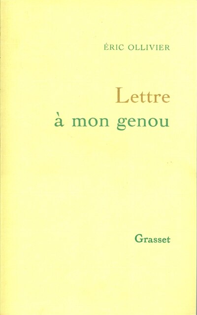 Front cover_Lettre à mon genou
