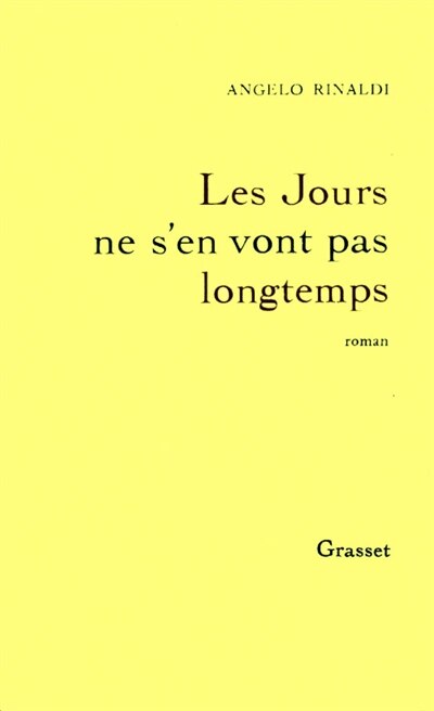 Front cover_Les Jours ne s'en vont pas longtemps