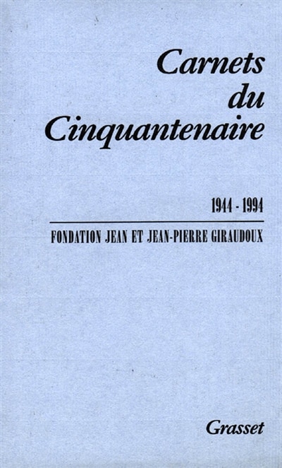 Front cover_Carnets du cinquantenaire