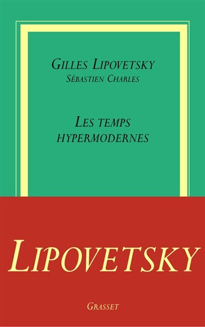 Front cover_Les temps hypermodernes