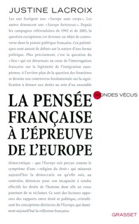 Front cover_La pensée française à l'épreuve de l'Europe