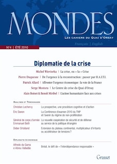 Couverture_Mondes, n°4. Diplomatie de la crise