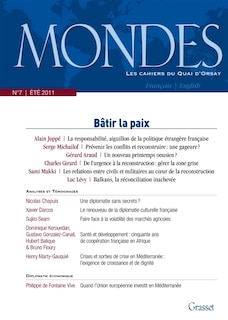 Couverture_Mondes, n°7. Bâtir la paix